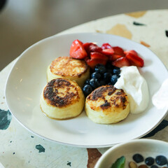 Traditional homemade Russian cottage cheese cakes