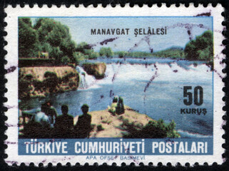 Republic of Turkey postage stamp. Republic of Turkey historical stamp. A postage stamp printed in Republic of Turkey.