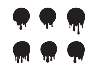 Paint drip set isolated on white background. Paint drip for web site, wallpaper, poster, placard and cover. Paint drip vector illustration