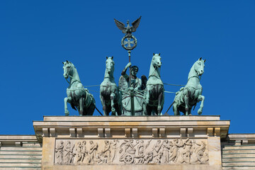 Obraz premium Quadriga Of Brandenburg Gate In Berlin