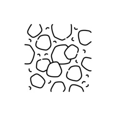 Crushed stone olor line icon. Road construction.