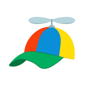 Pinwheel hat icon. Clipart image isolated on white background