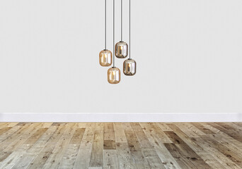 Fototapeta na wymiar stone wall interior design modern lamp for home, office, hotel and bedroom. 3D illustration
