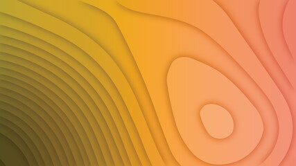 Yellow paper cut shapes abstract background