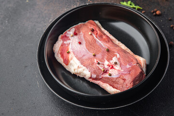 duck breast raw meat poultry fresh meal snack on the table copy space food background rustic 