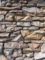 Fitted Drystack Stone Wall - Triangular Accents