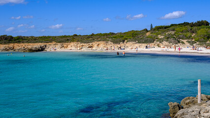 Fototapeta premium beach near Binibequer Vell, Menorca, Balearic Islands, Spain.