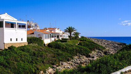 Fototapeta na wymiar view of the village Binibequer Vell, Menorca, Balearic Islands, Spain.