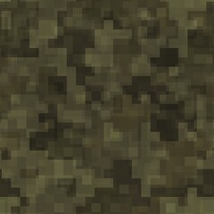 Abstract seamless pattern with khaki colored chaotic overlap circle tiles