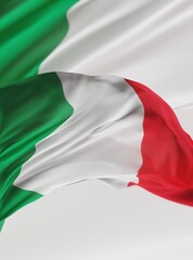 Abstract Italy Flag 3D Rendering (3D Artwork)