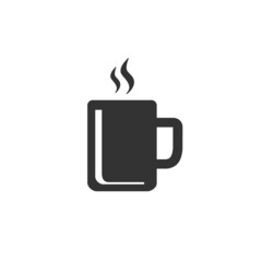 Tea cup simple icon. Vector illustration in flat