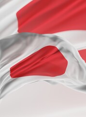 Abstract Japan Flag 3D Rendering (3D Artwork)