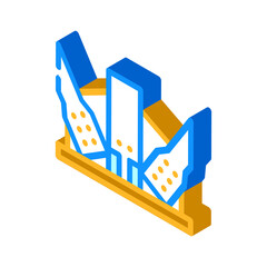 modern metal frame building isometric icon vector. modern metal frame building sign. isolated symbol illustration