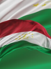 Abstract Tajikistan Flag 3D Rendering (3D Artwork)