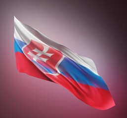 Abstract Slovakia Flag 3D Rendering (3D Artwork)