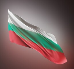 Abstract Bulgaria Flag 3D Rendering (3D Artwork)