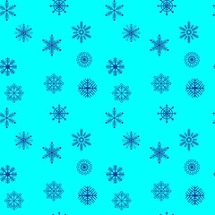 winter pattern background of snowflakes