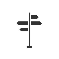 Signpost, pointer icon, road sign, directional guidepost icon. Stock Vector illustration isolated