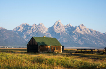 Fototapeta na wymiar John Moulton barn and homestead, Grand Teton National Park, Wyoming, USA