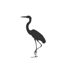 Heron icon logo on a white background, vector