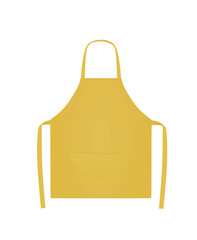 Brown  kitchen apron. vector illustration