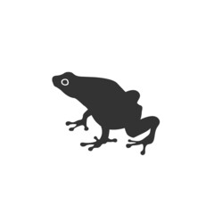 Frog icon silhouette in flat vector