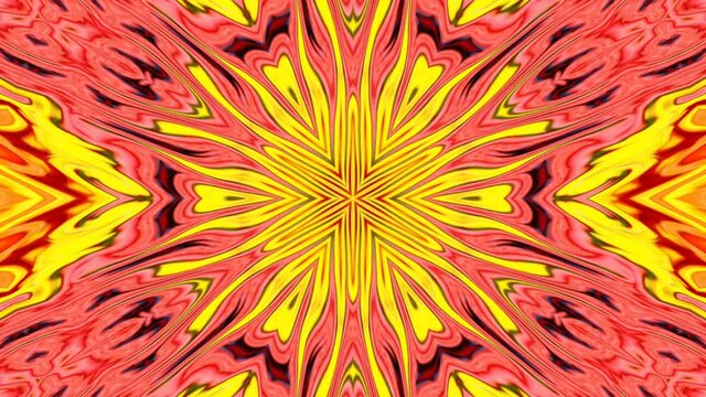 A kaleidoscopic futuristic animation in vibrant colors