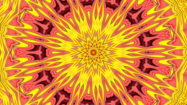 A kaleidoscopic futuristic animation in vibrant colors