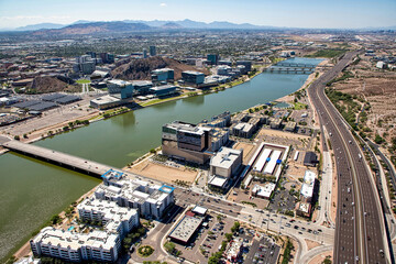 Fototapeta premium Tempe Town Lake and Downtown