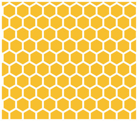 Honeycomb seamless model. Hexagon vector drawing background