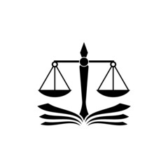 Law Book icon isolated on white background