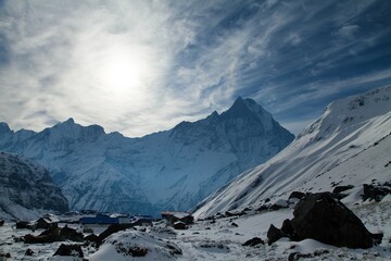 Mount Machhapuchhare from Annapurna south base camp