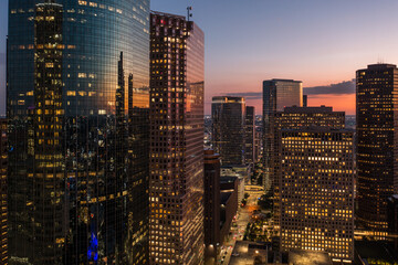 Houston Skyline at Sunset