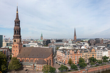 Fototapeta premium Hamburg, Germany, Panorama of the Harbour and the city