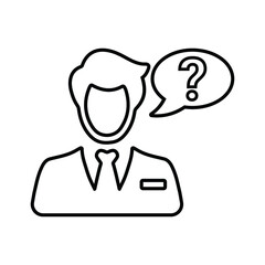 Customer service, question line icon. outline vector.