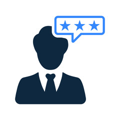Customer satisfaction, review icon. Simple editable vector design isolated on a white background.