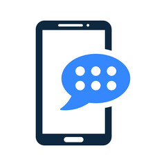 Mobil, message icon. Simple editable vector design isolated on a white background.