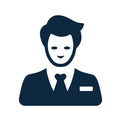 Businessman, consultant icon. Simple editable vector illustration.