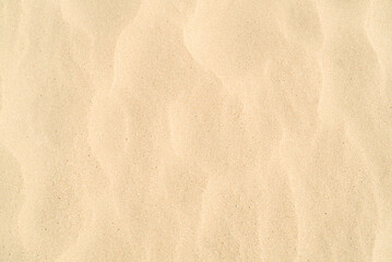 Fototapeta na wymiar Texture of sand on the beach background pattern