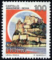 Postage stamps of the Italy. Stamp printed in the Italy. Stamp printed by Italy.