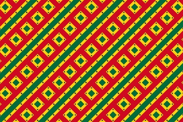 Simple geometric pattern in the colors of the national flag of Ghana