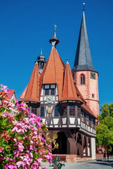 Altes Rathaus von Michelstadt im Odenwald, Hessen, Deutschland