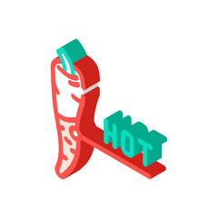 hot spice pepper isometric icon vector. hot spice pepper sign. isolated symbol illustration