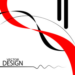 Abstract background with red and black lines.