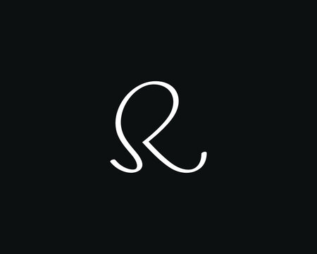 creative SR letters initial logo design vector 