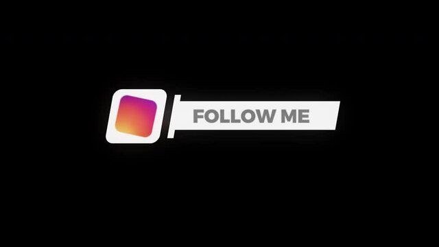 Follow Me On Social Media Design Element Overlay