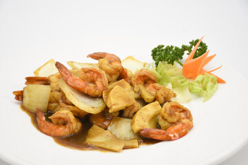 Gamberi al curry