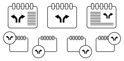 Arrow vector icon in calender set illustration for ui and ux, website or mobile application