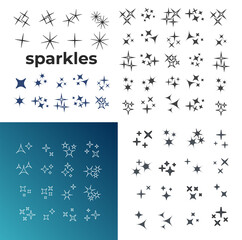 Sparkle vector icon. Sparkle vector flat illustration. Flash and Sparkle vector collection
