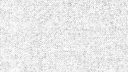 Obraz premium Vector fabric texture. Distressed texture of weaving fabric. Grunge background. Abstract halftone vector illustration. Overlay to create interesting effect and depth. Black isolated on white. EPS10.